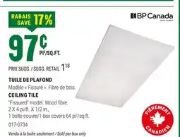 BMR TUILE DE PLAFOND offer