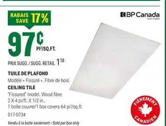 BMR TUILE DE PLAFOND offer