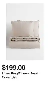 H&M Linen King/Queen Duvet Cover Set offer