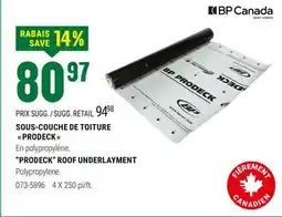BMR SOUS-COUCHE DE TOITURE  PRODECK  offer