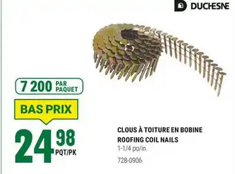 BMR CLOUS À TOITURE EN BOBINE ROOFING COIL NAILS offer