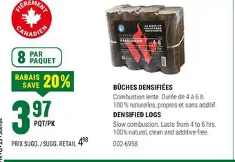BMR BÛCHES DENSIFIÉES offer