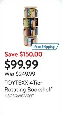 Walmart TOYTEXX 4Tier Rotating Bookshelf offer