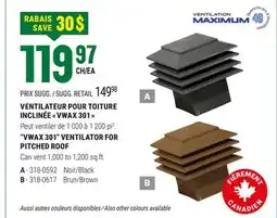 BMR VENTILATEUR POUR TOITURE INCLINÉE  VWAX 301  offer
