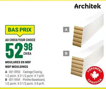 BMR MOULURES EN MDF offer