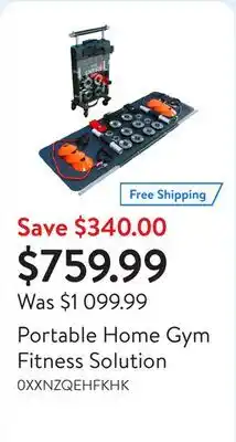 Walmart Portable Home Gym Fitness Solution offer