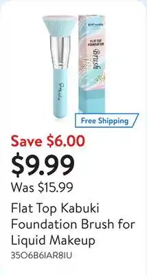 Walmart Flat Top Kabuki Foundation Brush for Liquid Makeup offer