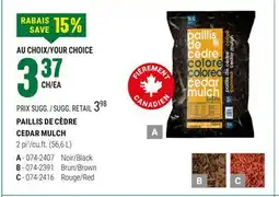 BMR PAILLIS DE CÈDRE offer