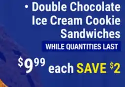 M & M Food Market Double Chocolate Ice Cream Cookie Sandwiches offer