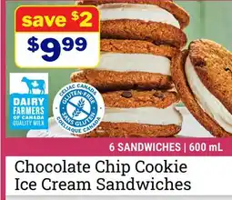 M & M Food Market Chocolate Chip Cookie Ice Cream Sandwiches offer