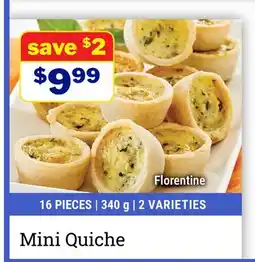M & M Food Market Mini Quiche Florentine offer