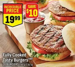 M & M Food Market Fully Cooked Tasty BurgersTM† offer