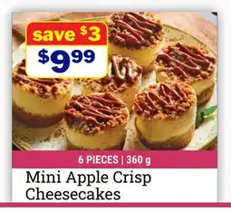 M & M Food Market Mini Apple Crisp Cheesecakes offer