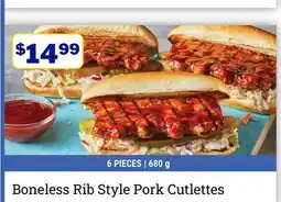 M & M Food Market Boneless Rib Style Pork Cutlettes offer