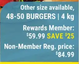 M & M Food Market Fully Cooked Tasty Burgers offer