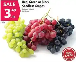 Co-op Red, Green or Black Seedless Grapes offer