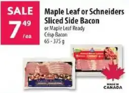 Co-op Maple Leaf or Schneiders Sliced Side Bacon offer