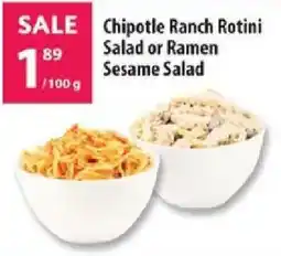 Co-op Chipotle Ranch Rotini Salad or Ramen Sesame Salad offer