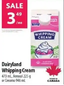 Co-op Dairyland Whipping Cream offer