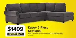 Leon's Kasey 2-Piece Sectional with Left Facing Chaise - Grey offer