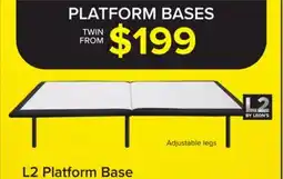 Leon's L2 Platform Twin Base - White and Black offer