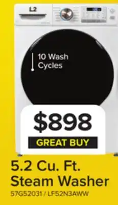 Leon's L2 White Front Load Washer (5.2 Cu. Ft) - LF52N3AWW offer