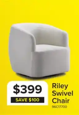 Leon's Riley Swivel Accent Chair - White offer
