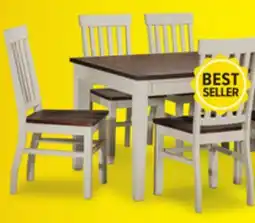 Leon's Caylie 7-Piece Dining Set - Ivory, Driftwood offer