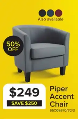 Leon's Piper Accent Chair - Light Grey offer