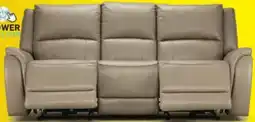 Leon's Maxton Leather Power Reclining Sofa - Taupe offer