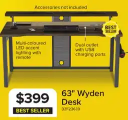Leon's Wyden Desk - Rustic Brown offer