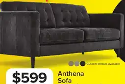 Leon's Anthena Polyester Sofa - Charcoal offer