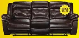 Leon's Cooper Leather Reclining Sofa - Brown offer