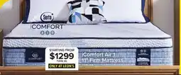 Leon's Serta iComfort AIR 1 Firm 11.5 offer