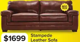 Leon's Stampede Leather SofaStampede Leather Sofa - Chestnut offer