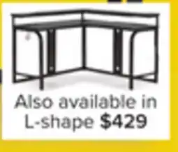 Leon's Zander II L-Shaped Gaming Computer Desk - Grey offer