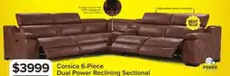 Leon's Corsica 6-Piece Dual Power Reclining Sectional - Brown offer