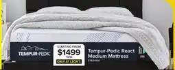 Leon's Tempur-Pedic React 2.0 Medium Twin Mattress 10 inches offer