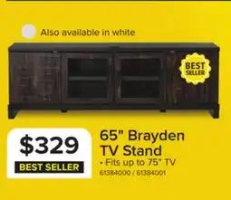 Leon's Brayden 65 TV Stand - Charcoal offer