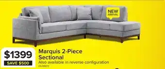 Leon's Marquis 2-Piece Sectional with Right Facing Chaise - Grey offer