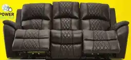 Leon's Wesley Dual Power Reclining Sofa - Granite offer