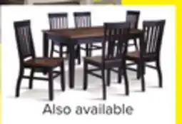 Leon's Caylie Noir 7-Piece Dining Set - Ebony, Driftwood offer