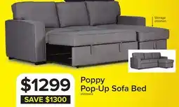 Leon's Poppy Pop-Up Sofa Bed - Grey offer