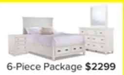 Leon's Charleston 6 - Piece Queen Storage Bedroom Package- Dove White offer