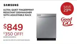 Goemans Appliances SAMSUNG ULTRA-QUIET FINGERPRINT RESISTANT DISHWASHER WITH ADJUSTABLE RACK offer