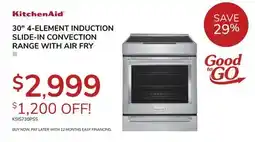 Goemans Appliances KitchenAid 30 4-ELEMENT INDUCTION SLIDE-IN CONVECTION RANGE WITH AIR FRY offer
