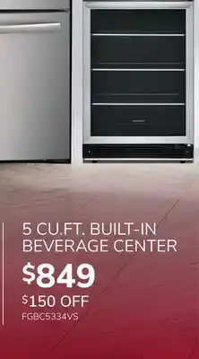 Goemans Appliances FRIGIDAIRE GALLERY 5 CU. FT. BUILT-IN BEVERAGE CENTER offer