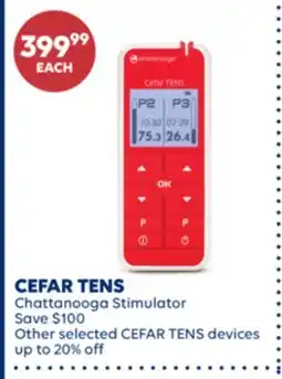 Wellwise by Shoppers CEFAR TENS Chattanooga Stimulator offer