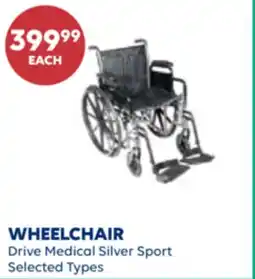 Wellwise by Shoppers Drive Medical Silver Sport WHEELCHAIR offer