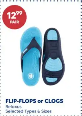 Wellwise by Shoppers Relaxus FLIP-FLOPS or CLOGS offer